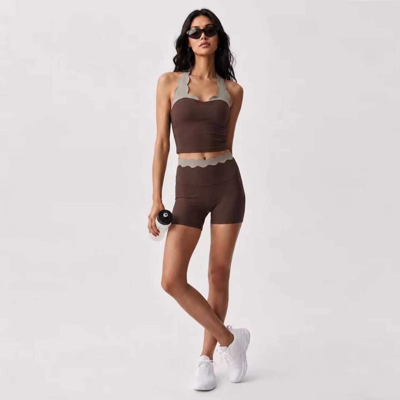 Women 2‑Piece Yoga Outfit Two‑ - đánh giá và giá Lace Bralette Set